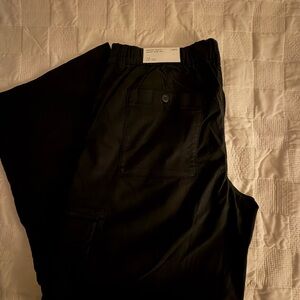 American Eagle Outfitters Dreamy Drape Baggy Black Wide Leg Pants Size 12